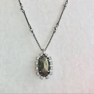 Kendra Scott Antique Silver Pyrite Brett Necklace